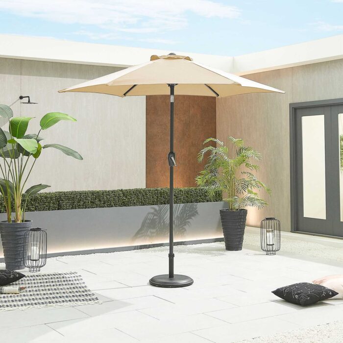 Garden parasol with base